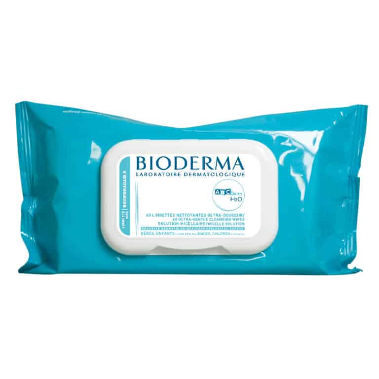 Bioderma ABCDerm H2O 60 Cleansing Wipes for Babies & Children