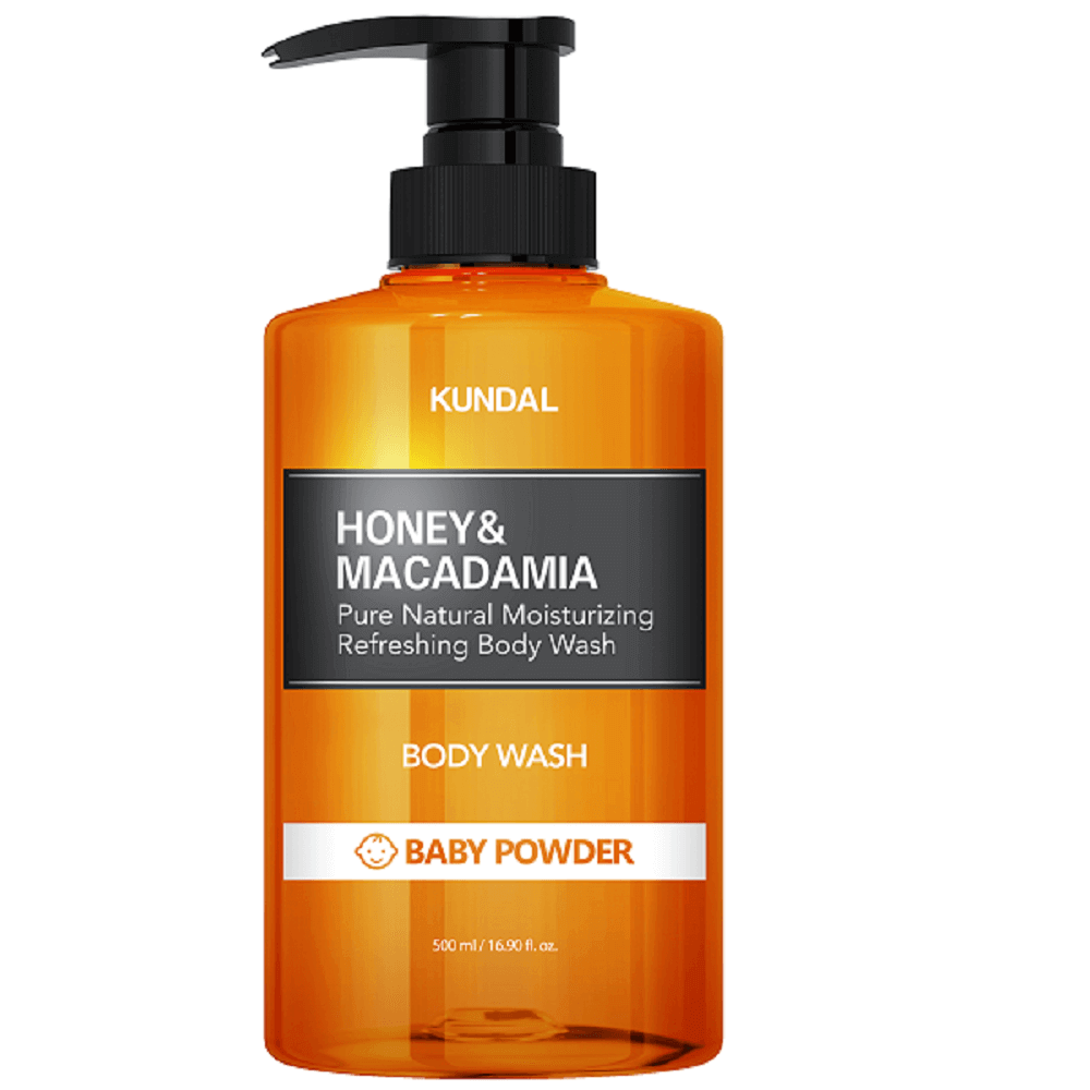 Kundal - Honey & Macadamia Pure Natural Moisturizing Refreshing Body Wash Baby Powder 500ml